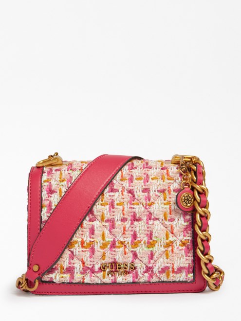Bolso Bandolera Mini Guess Abey Rosa