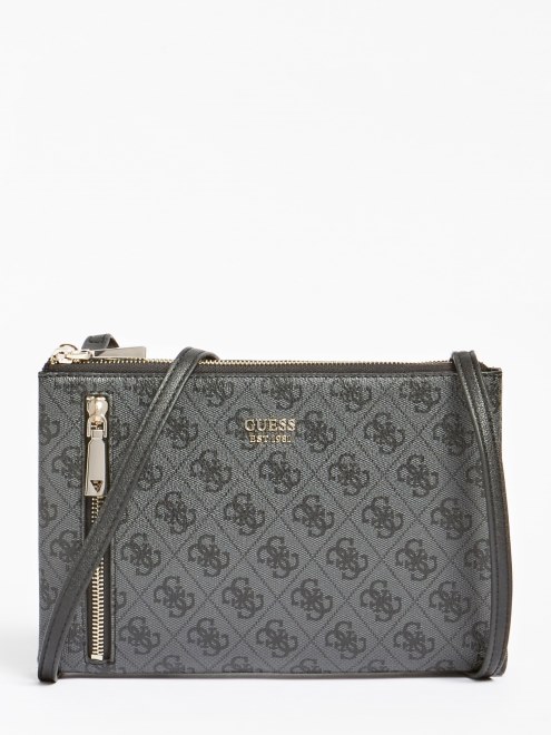 Bolsa Crossbody Guess Gris Multi Naya 4g Logo