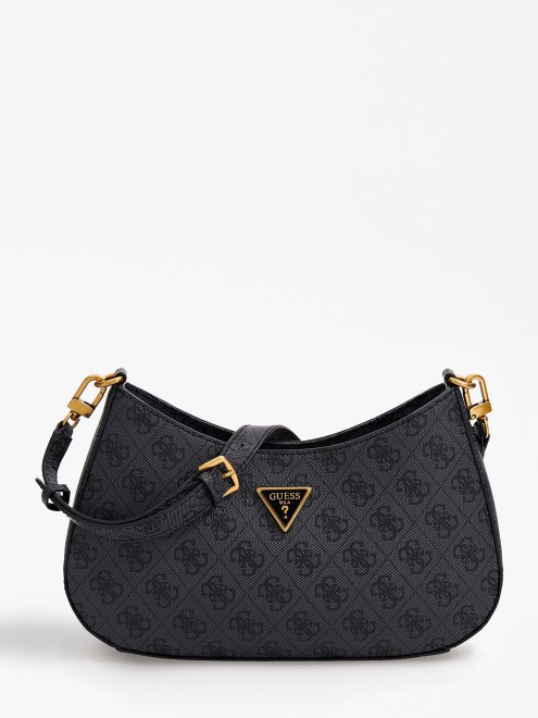 Bolso De Hombro Con Logo Alexie 4g Gris Guess