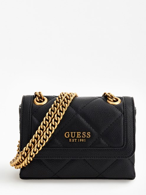 Minibolso Bandolera Acolchado Negro Abey Guess