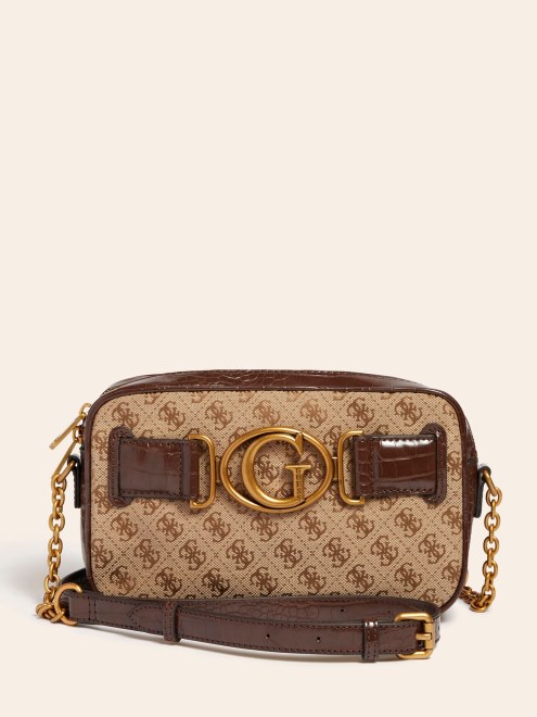 Bolso Cruzado Guess Aviana Marron