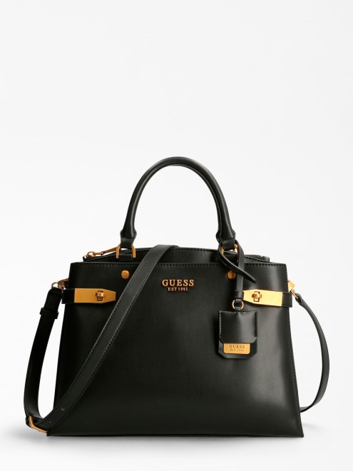 Bolso De Mano Guess Negro Zadie Charm