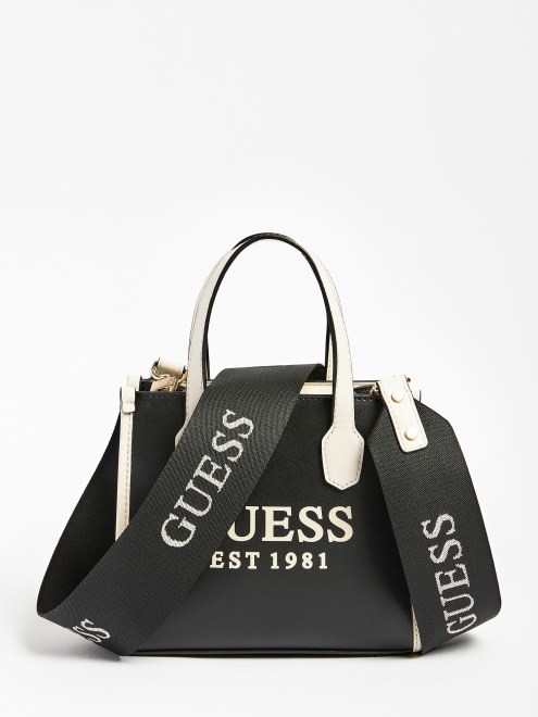 Bolso Mini Guess Negro Con Logo Silvana