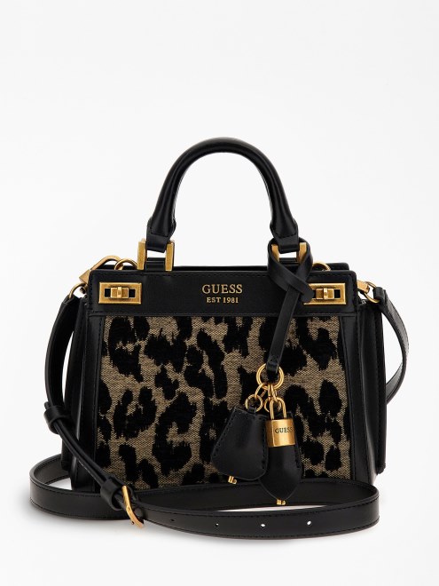 Katey Animalier Mini Bolso De Mano Negro Guess