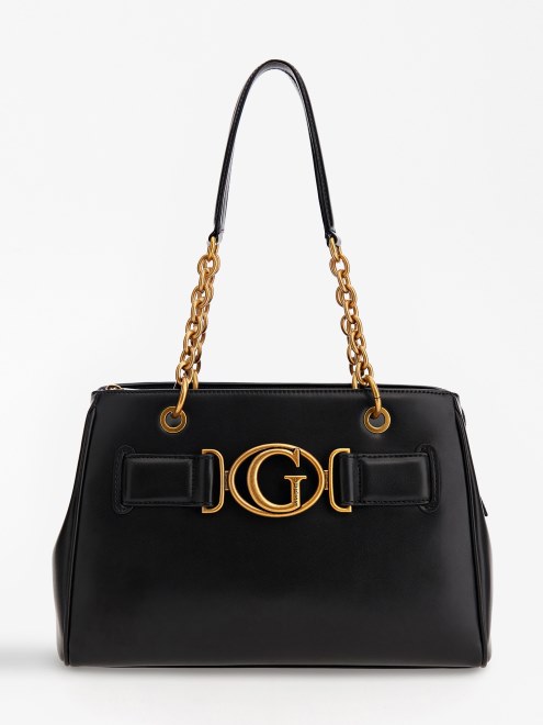 Bolso De Hombro Guess Negro Con Logo Aviana