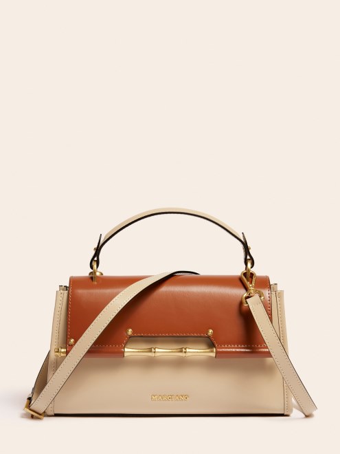 Bolso De Cuero Alia Marrón Guess