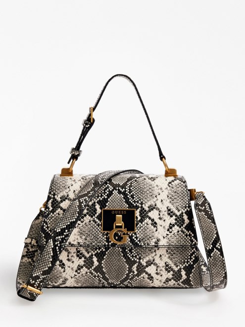 Bolso Katey Python Print Guess Negro