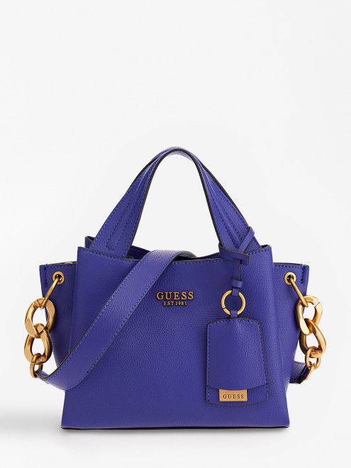 Bolso De Mano Guess Lila Con Dije Del Logo Nell