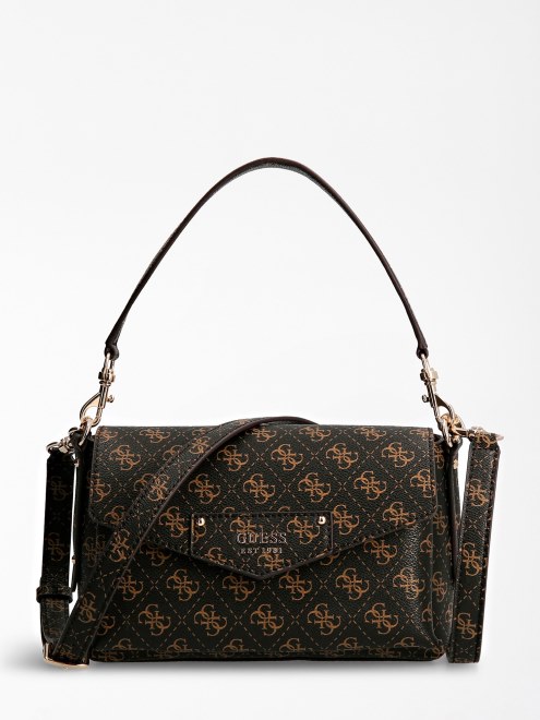 Bolso De Mano Guess Marron Brenton Eco