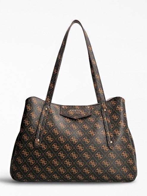 Bolso De Hombro Guess Brenton Eco Marron