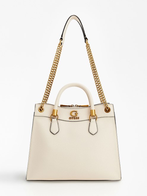 Bolso De Mano Guess Blanco Nell