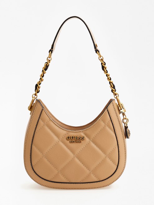 Bolso Mini Hobo Acolchado Abey Beige Guess