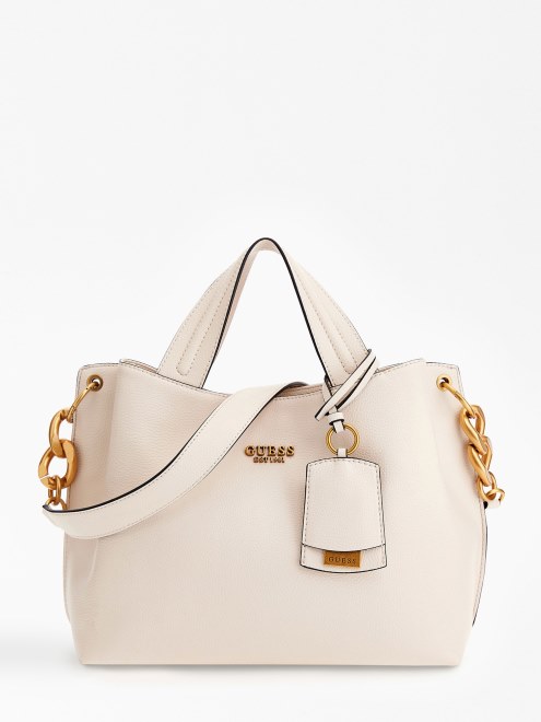 Bolso De Mano Nell Con Dije Del Logo Blanco Guess