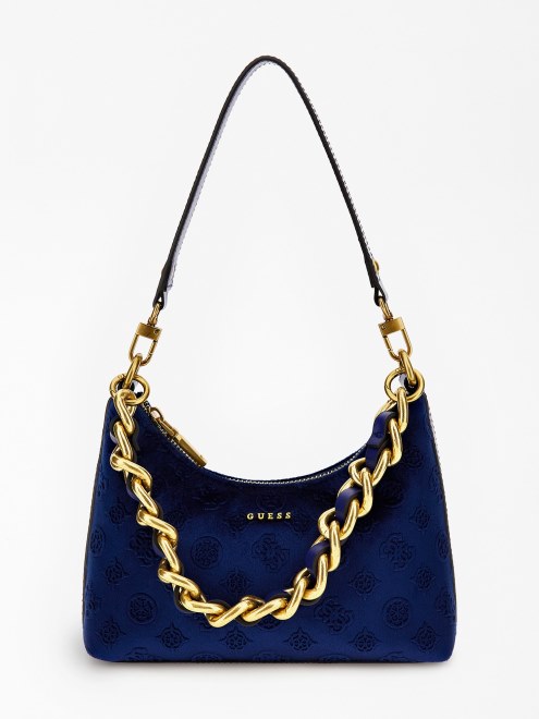 Bolso De Hombro Con Logo De Peonía Kimi 4g Azul Oscuro Guess