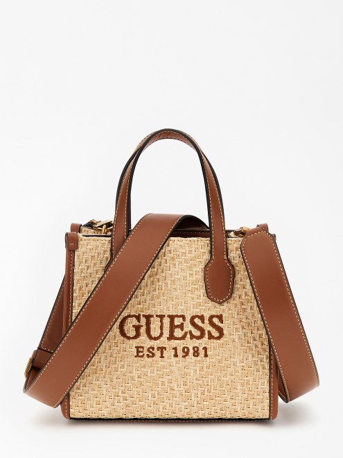 Bolso Mini Marrón Con Logo De Guess Silvana