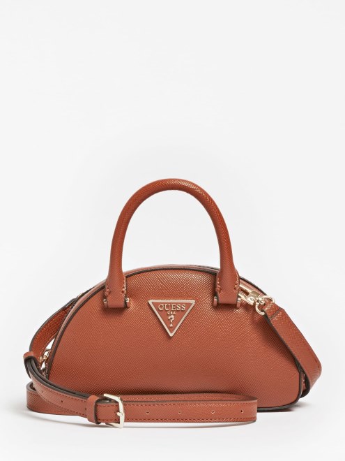 Cordelia Saffiano Mini Bolso De Mano Marrón Guess