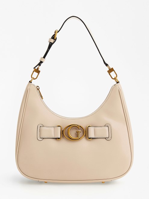 Aviana Logo Bolso De Hombro Crema Guess