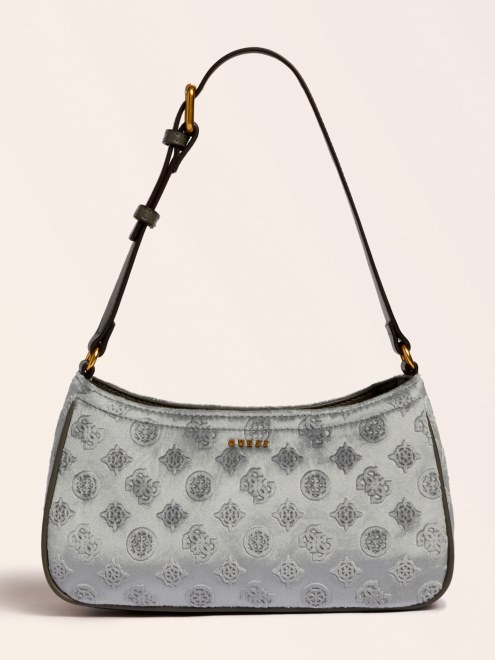 Bolso De Hombro Kimi De Terciopelo Adivinar Gris