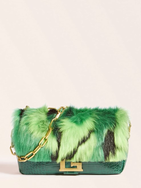 Bandolera De Piel Sintetica Helma Verde Adivinar