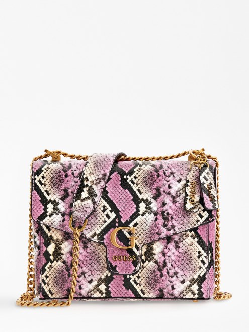 Bolso Bandolera Mini Rosa Con Estampado Shenny Python Guess