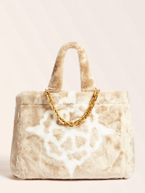 Guess Helma - Bolso Shopper De Piel Sintética Beige