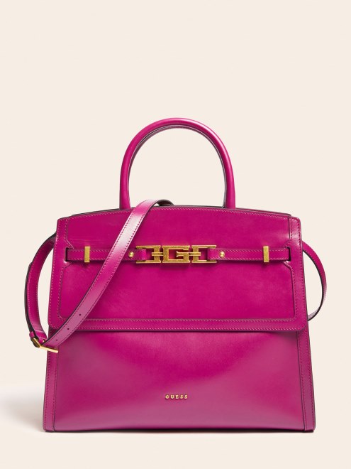 Bolso Cristina Cuero Fucsia Real Guess
