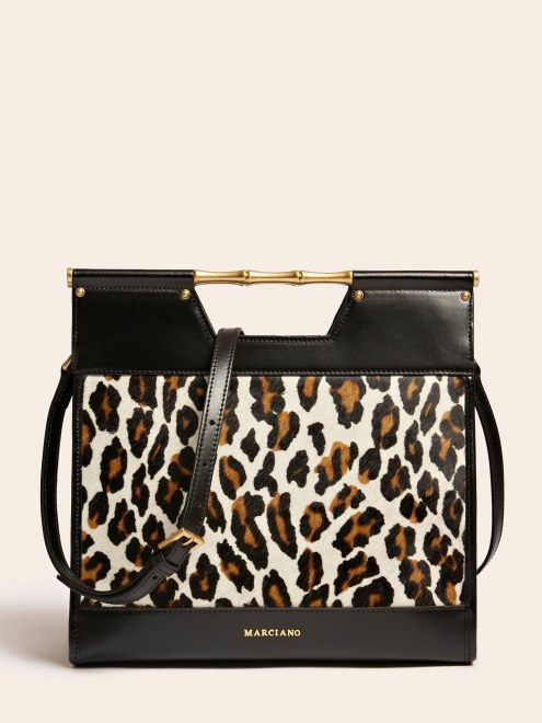 Bolso Shopper De Piel Animalier Guess Alia