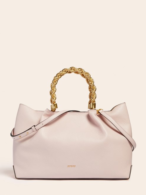Bolso Aida De Cuero Real Guess Rosa