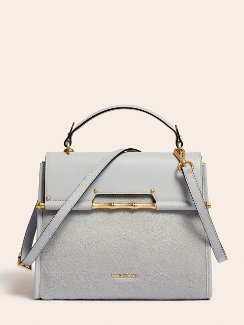 Bolso De Cuero Guess Alia Real Gris