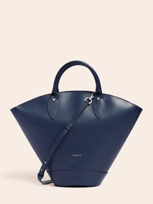 Bolso De Mano De Cuero Real De Jary Adivinar Azul