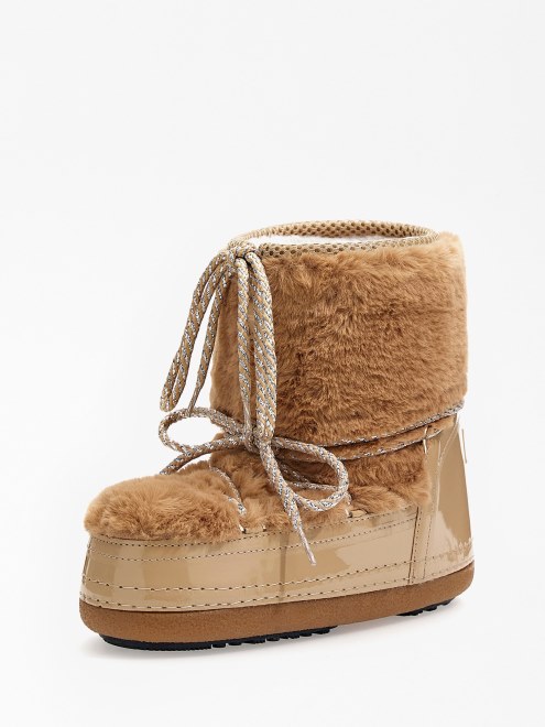 Botas De Nieve Susy Piel Sintética Beige Guess