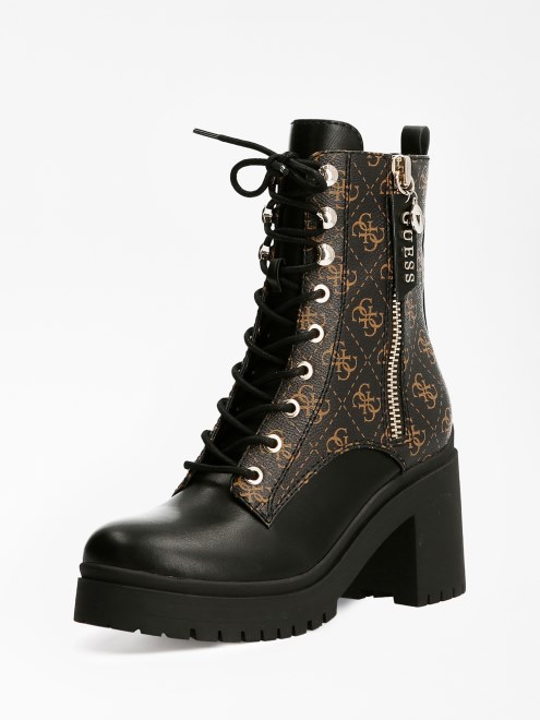 Bota De Combate Con Logotipo Cabra 4g Adivinar Marron