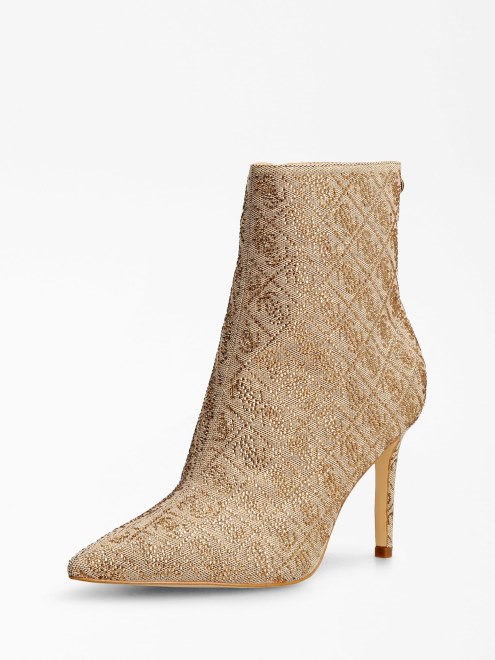 Botines Dafina Strass Beige Guess