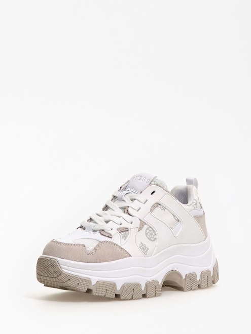 Blanco Multi Brayjen 4g Logo De Peonía Zapato Para Correr Supongo