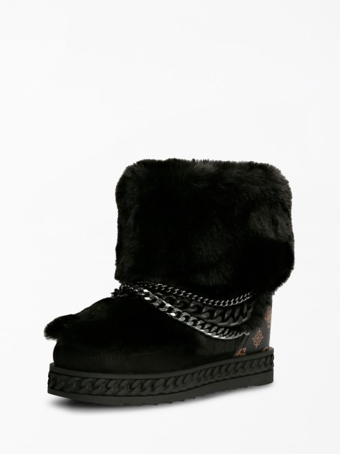 Botín De Piel Sintética Marrón Guess Hasana