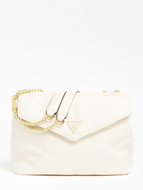 Bolso Bandolera Natalie Acolchado Blanco Guess