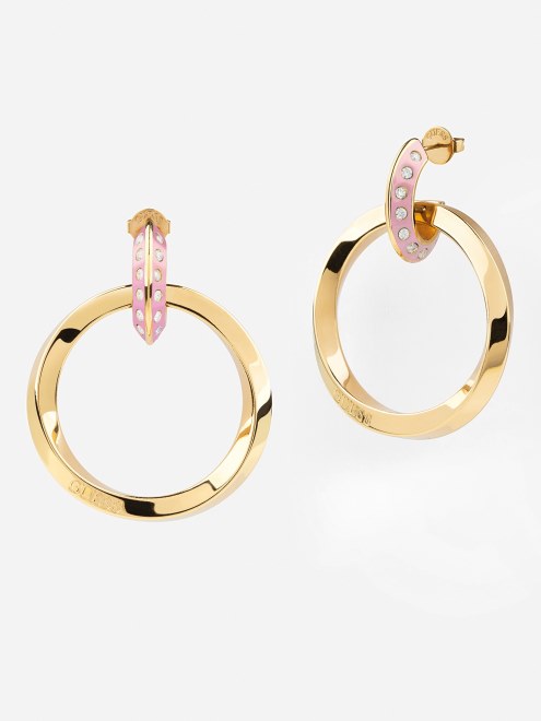 Pendientes Multi Rosa Guess "hoops Don't Lie"