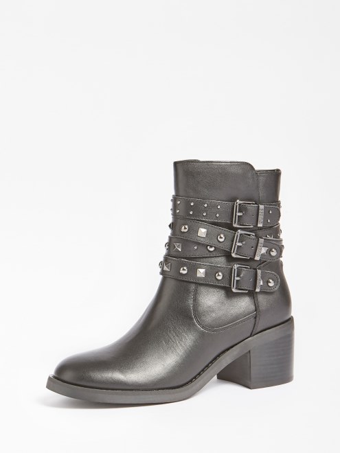 Botas Guess Colleen De Cuero Genuino Negro