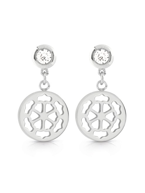 Pendientes De Plata Con Peonias En Flor