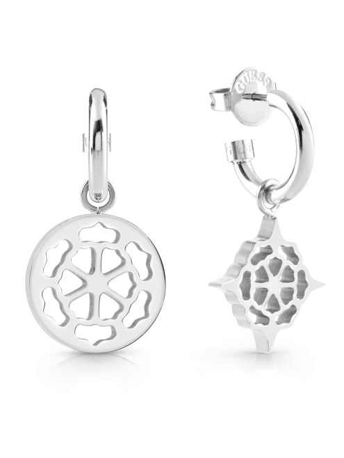 Pendientes De Peonía Florecientes Adivinar Plata