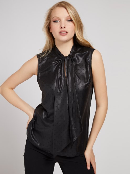 Blusa Estampada Lunares Adivina Negra