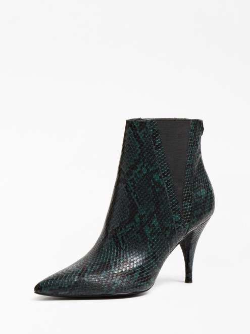 Botín De Piel De Pitón Rashel Verde Guess