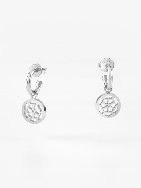 Pendientes De Peonia Floreciente Adivinar Plata