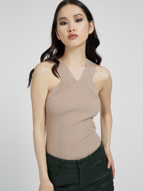 Suéter De Tanque Beige Supongo