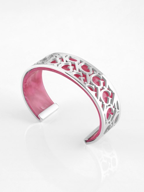 All-about-logo-brazalete-pulsera Silver Guess