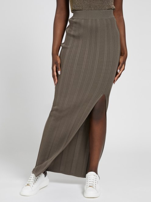 Falda Larga Hendidura Adivinar Verde