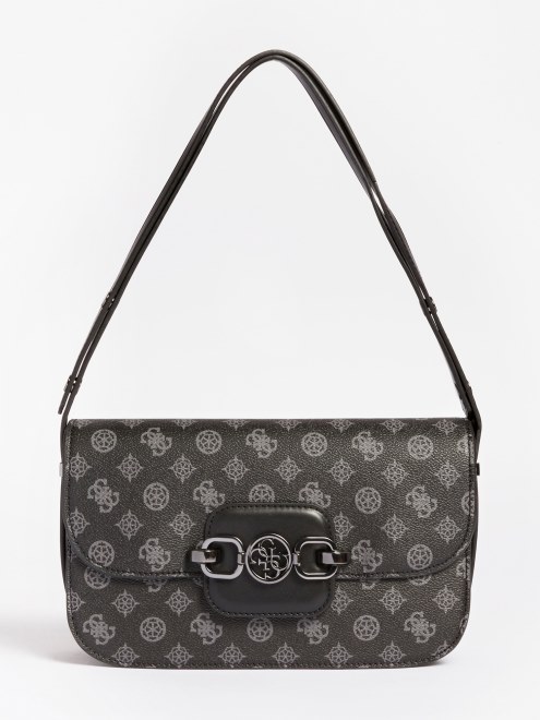 Hensely 4g Bolso De Hombro Con Logo De Peonía Guess Negro Multi