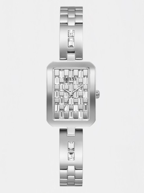 Moda Plata Adivinar Reloj Analogico De Cristal Nueva Tendencia
