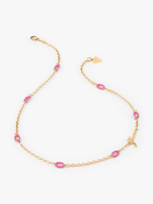 Collar De Enlaces Pop Adivinar Rosa
