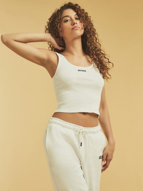 Top Con Logo Delantero Guess Blanco